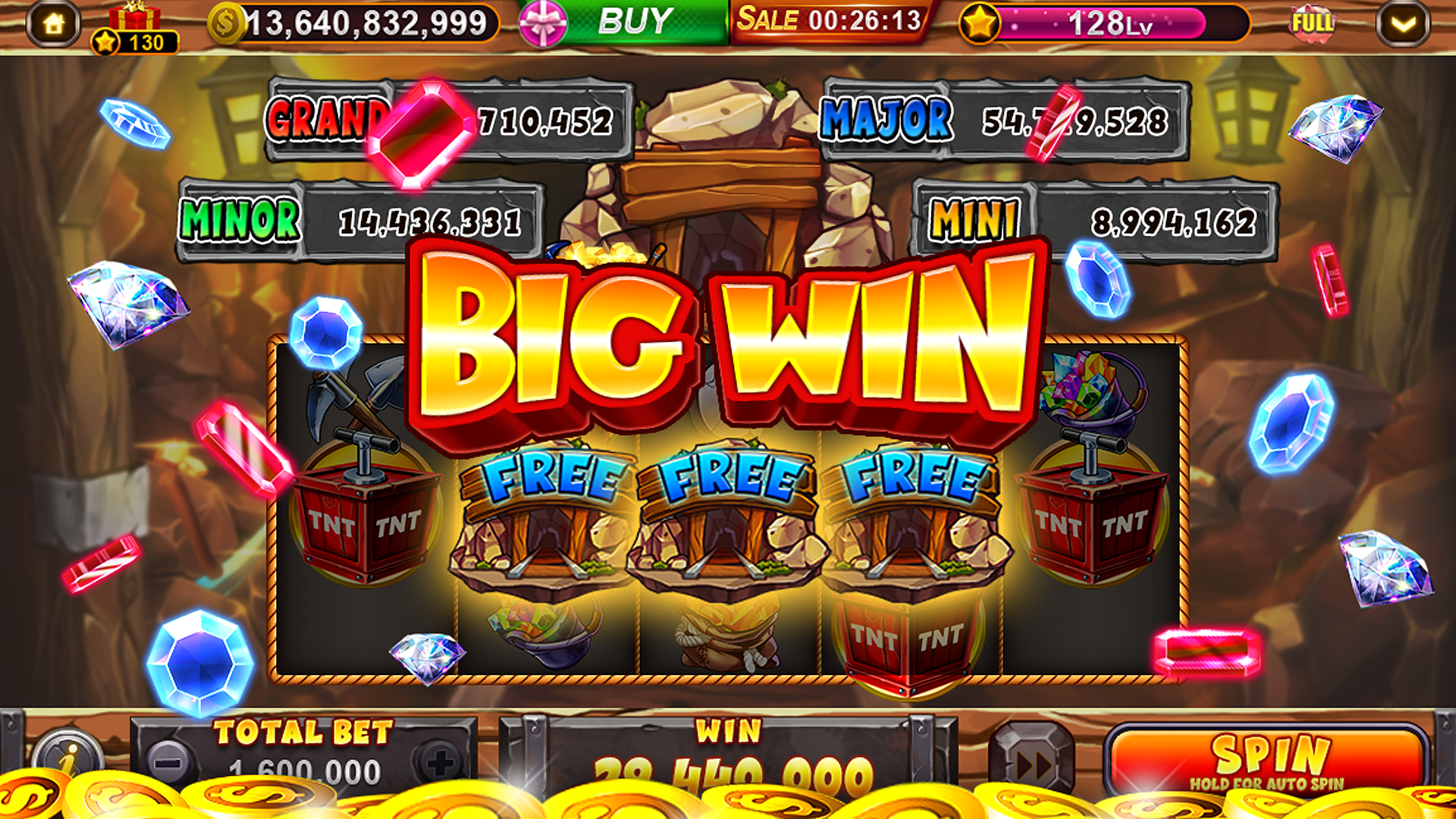 Jiliev app screenshot of the main game interface